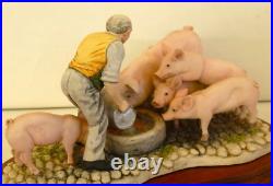 Border Fine Arts Feeding Time Limited Edition Pigs Certificate Box Border Fine Arts Feeding Time Limited Edition Pigs Certificate Box