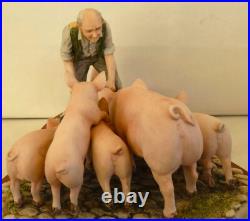 Border Fine Arts Feeding Time Limited Edition Pigs Certificate Box Border Fine Arts Feeding Time Limited Edition Pigs Certificate Box
