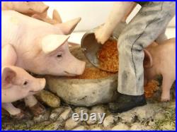Border Fine Arts Feeding Time Limited Edition Pigs Certificate Box Border Fine Arts Feeding Time Limited Edition Pigs Certificate Box