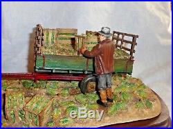 Border Fine Arts Figurine Cut And Crated Tractor Gathering Harvest Ltd Ed New