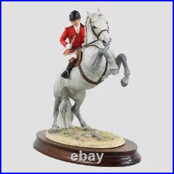 Border Fine Arts Figurine Spirited Grey & Rider B1085A Excellent Boxed