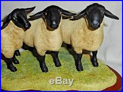 Border Fine Arts Figurine Suffolk Family Group Sheep Limited Ed B 0197