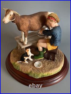 Border Fine Arts Figurine. Young Farmers, A1451 One for Me, One for You. Boxed