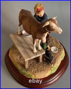 Border Fine Arts Figurine. Young Farmers, A1451 One for Me, One for You. Boxed
