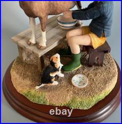 Border Fine Arts Figurine. Young Farmers, A1451 One for Me, One for You. Boxed