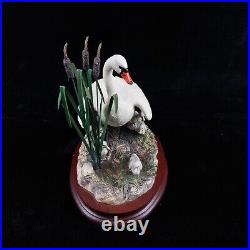 Border Fine Arts First One In Swan & Cygnets Figurine 1997 Handmade Scotland