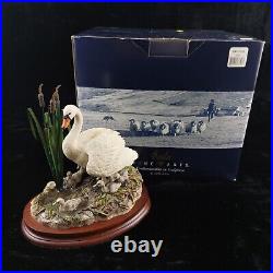 Border Fine Arts First One In Swan & Cygnets Figurine 1997 Handmade Scotland