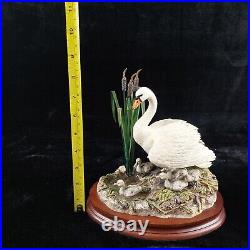 Border Fine Arts First One In Swan & Cygnets Figurine 1997 Handmade Scotland