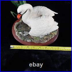 Border Fine Arts First One In Swan & Cygnets Figurine 1997 Handmade Scotland