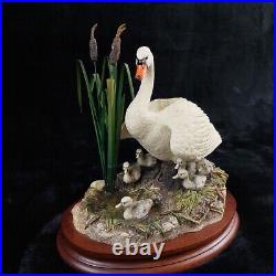 Border Fine Arts First One In Swan & Cygnets Figurine 1997 Handmade Scotland