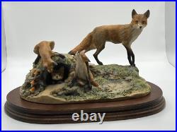 Border Fine Arts'Fox And Family'. Edition 116/1500 Model No L53 Border Fine Arts'Fox And Family'. Edition 116/1500 Model No L53