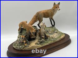 Border Fine Arts'Fox And Family'. Edition 116/1500 Model No L53 Border Fine Arts'Fox And Family'. Edition 116/1500 Model No L53