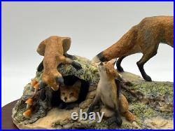 Border Fine Arts'Fox And Family'. Edition 116/1500 Model No L53 Border Fine Arts'Fox And Family'. Edition 116/1500 Model No L53