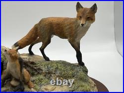Border Fine Arts'Fox And Family'. Edition 116/1500 Model No L53 Border Fine Arts'Fox And Family'. Edition 116/1500 Model No L53