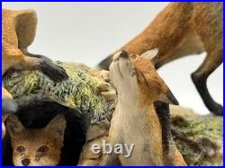 Border Fine Arts'Fox And Family'. Edition 116/1500 Model No L53 Border Fine Arts'Fox And Family'. Edition 116/1500 Model No L53