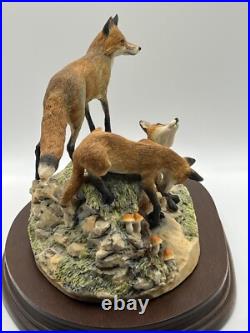 Border Fine Arts'Fox And Family'. Edition 116/1500 Model No L53 Border Fine Arts'Fox And Family'. Edition 116/1500 Model No L53