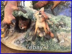 Border Fine Arts'Fox And Family'. Edition 116/1500 Model No L53 Certificate Border Fine Arts'Fox And Family'. Edition 116/1500 Model No L53 Certificate