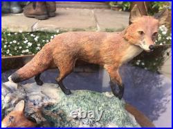 Border Fine Arts'Fox And Family'. Edition 116/1500 Model No L53 Certificate Border Fine Arts'Fox And Family'. Edition 116/1500 Model No L53 Certificate