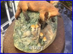 Border Fine Arts'Fox And Family'. Edition 116/1500 Model No L53 Certificate Border Fine Arts'Fox And Family'. Edition 116/1500 Model No L53 Certificate