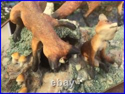 Border Fine Arts'Fox And Family'. Edition 116/1500 Model No L53 Certificate Border Fine Arts'Fox And Family'. Edition 116/1500 Model No L53 Certificate