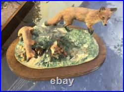Border Fine Arts'Fox And Family'. Edition 116/1500 Model No L53 Certificate Border Fine Arts'Fox And Family'. Edition 116/1500 Model No L53 Certificate