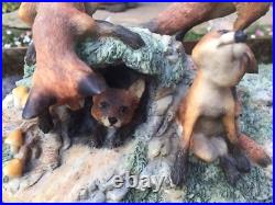 Border Fine Arts'Fox And Family'. Edition 116/1500 Model No L53 Certificate Border Fine Arts'Fox And Family'. Edition 116/1500 Model No L53 Certificate