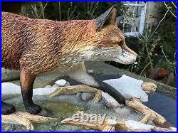 Border Fine Arts Fox Model'KEEPING HIS FEET DRY' #B0225 by R Roberts COA Boxed