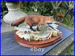 Border Fine Arts Fox Model'KEEPING HIS FEET DRY' #B0225 by R Roberts COA Boxed