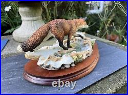 Border Fine Arts Fox Model'KEEPING HIS FEET DRY' #B0225 by R Roberts COA Boxed