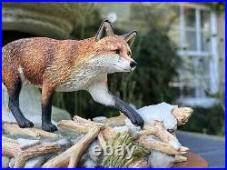 Border Fine Arts Fox Model'KEEPING HIS FEET DRY' #B0225 by R Roberts COA Boxed