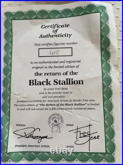 Border Fine Arts Fred Stone Ltd Ed. 415/3500 The Return Of The Black Stallion