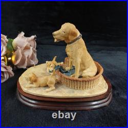 Border Fine Arts Golden Labrador & Pups signed D. Geenty 1980 Border Fine Arts Golden Labrador & Pups signed D. Geenty 1980