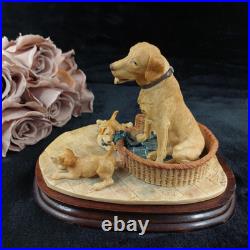 Border Fine Arts Golden Labrador & Pups signed D. Geenty 1980 Border Fine Arts Golden Labrador & Pups signed D. Geenty 1980