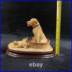 Border Fine Arts Golden Labrador & Pups signed D. Geenty 1980 Border Fine Arts Golden Labrador & Pups signed D. Geenty 1980