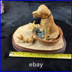 Border Fine Arts Golden Labrador & Pups signed D. Geenty 1980 Border Fine Arts Golden Labrador & Pups signed D. Geenty 1980