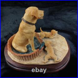 Border Fine Arts Golden Labrador & Pups signed D. Geenty 1980 Border Fine Arts Golden Labrador & Pups signed D. Geenty 1980