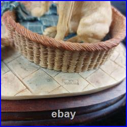 Border Fine Arts Golden Labrador & Pups signed D. Geenty 1980 Border Fine Arts Golden Labrador & Pups signed D. Geenty 1980