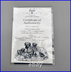 Border Fine Arts Great Dane & Pups B0653 Limited Edition 279 / 950 COA Border Fine Arts Great Dane & Pups B0653 Limited Edition 279 / 950 COA