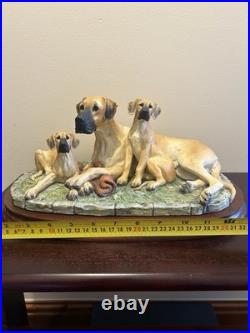 Border Fine Arts Great Dane & Pups Margaret Turner-With Certificate & Plinth