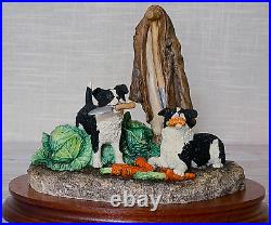 Border Fine Arts Helping Out B0202 Collie Pups Rare Ltd Edn 50/1500 1997 A. Wall