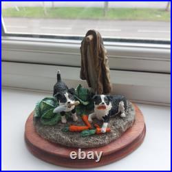 Border Fine Arts Helping Out Border Collie Figurine B0202 Anne Wall 1997 Border Fine Arts Helping Out Border Collie Figurine B0202 Anne Wall 1997