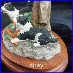 Border Fine Arts Helping Out Border Collie Figurine B0202 Anne Wall 1997 Border Fine Arts Helping Out Border Collie Figurine B0202 Anne Wall 1997