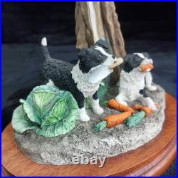 Border Fine Arts Helping Out Border Collie Figurine B0202 Anne Wall 1997