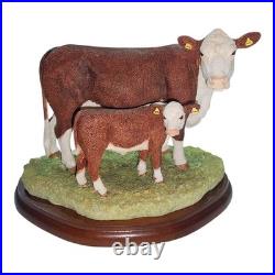 Border Fine Arts Hereford Cow & Calf Figurine Farming Today Collection A27690