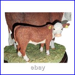 Border Fine Arts Hereford Cow & Calf Figurine Farming Today Collection A27690