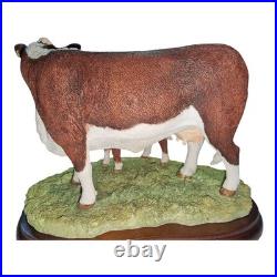Border Fine Arts Hereford Cow & Calf Figurine Farming Today Collection A27690