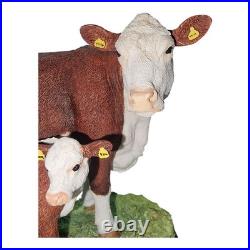 Border Fine Arts Hereford Cow & Calf Figurine Farming Today Collection A27690