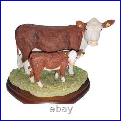 Border Fine Arts Hereford Cow & Calf Figurine Farming Today Collection A27690