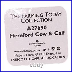 Border Fine Arts Hereford Cow & Calf Figurine Farming Today Collection A27690