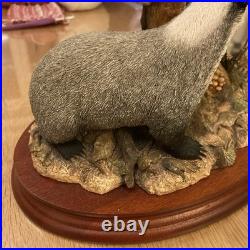 Border Fine Arts Hidden Treasures B1026 Badger & Squirrels Figure Original Box